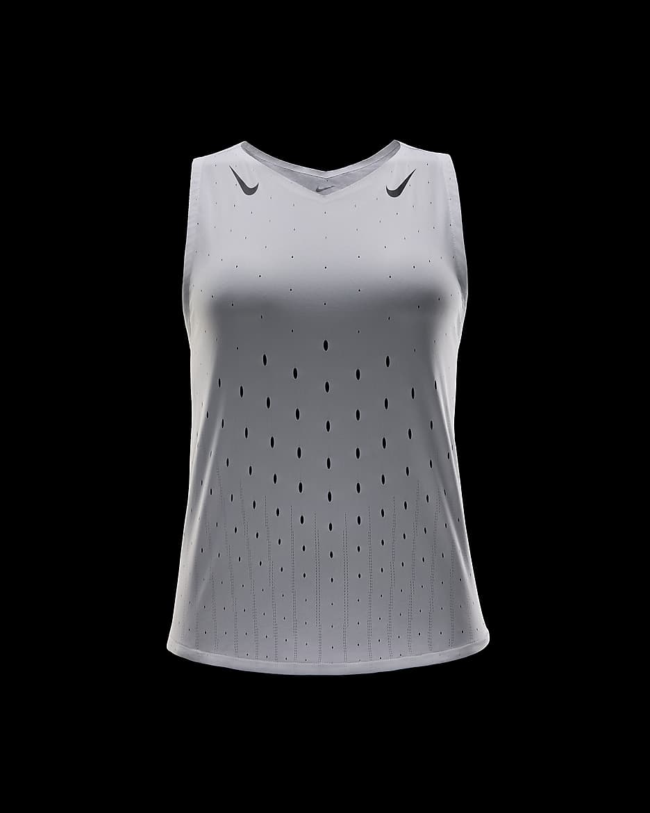 Nike Dri-FIT Women's ADV AeroSwift Running Tank deals Singlet DR5849-010 Size Large